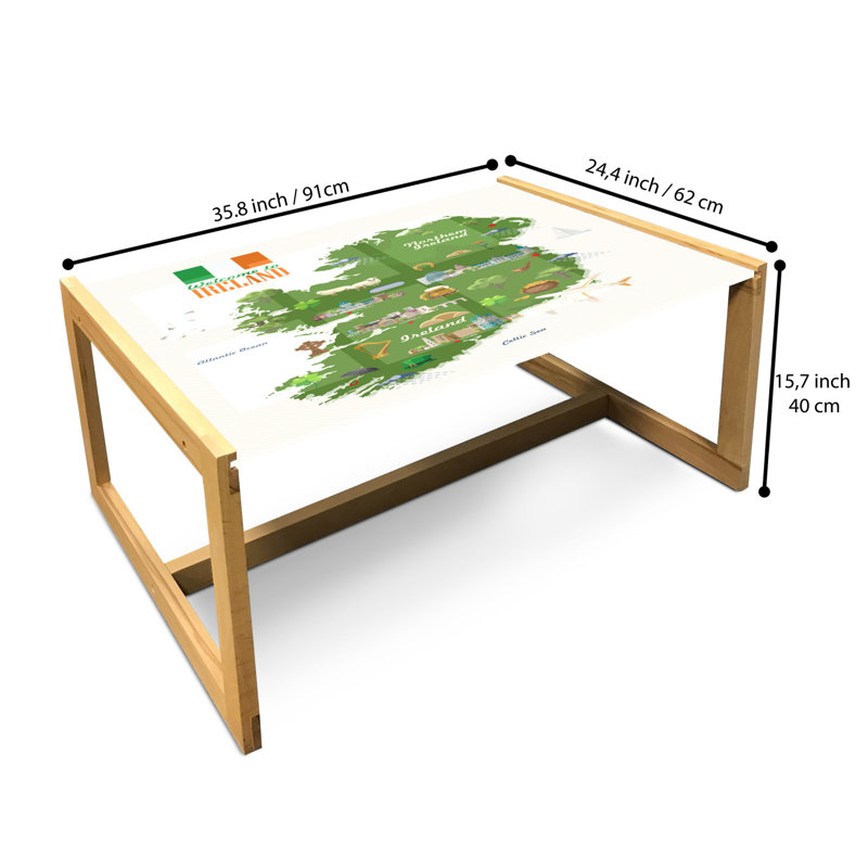 Ireene Sled Coffee Table, 90cm H x 62cm W x 40cm D