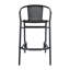 Tabouret de bar commercial intérieur / extérieur en rotin avec cadre en aluminium-1507467772