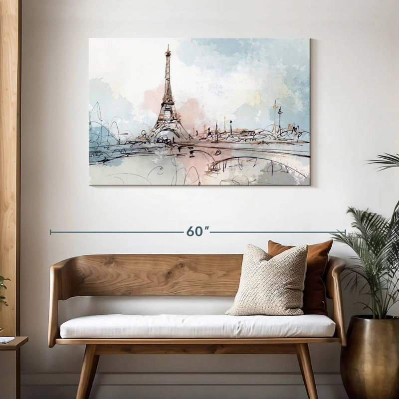 Blushing Paris, 30" H x 45" W