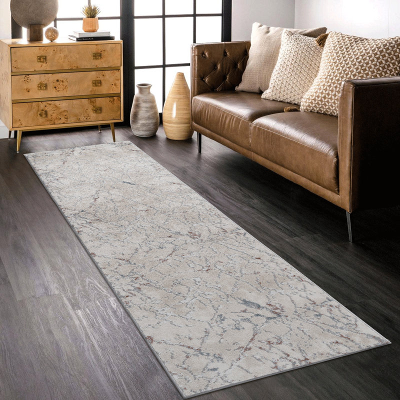 Non-Shedding Stain Area Rug 2X8 - For Bedroom, Living Room, Dining Study, Weave Pattern , Home Office, Slip Backing