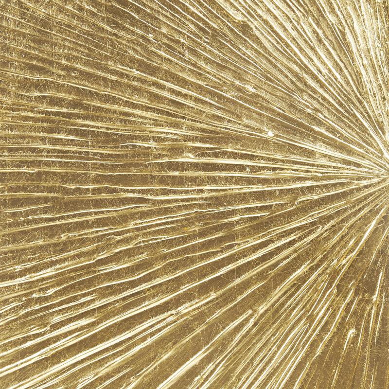 Sunburst 3-Piece Hand-Painted Resin Wall Art, Gold