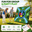 Ensemble de jeu de golf 6 x 6 pi 3-en-1 avec tapis de cible, support, bâtons, balles collantes et sac de rangement pour la cour intérieure