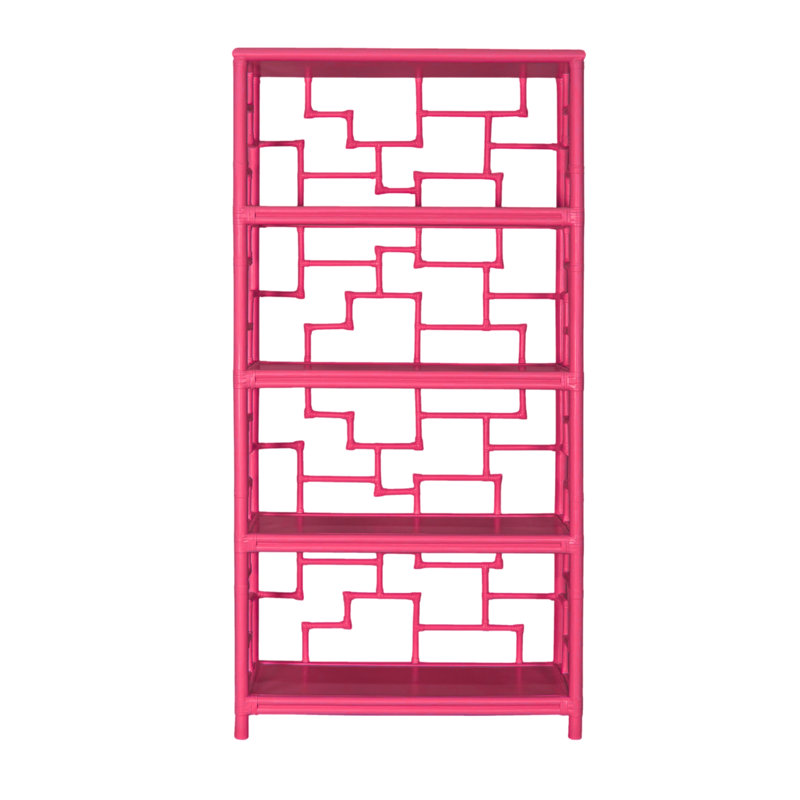 Tibet 72"H x 36"W Bookcase, Hot Pink