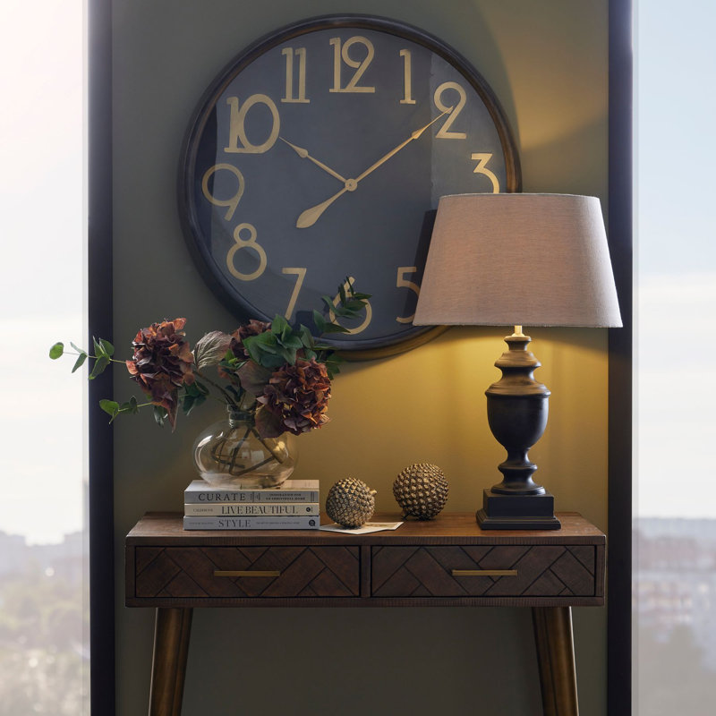 Brass And Black Large Clock