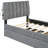Upholstered Platform Bed With Trundle In Gray For Twin, Modern And Comfortable - Versatile Stylish Option-1847251777