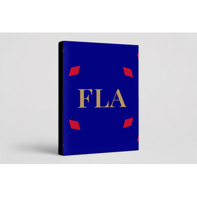 «Florida Hockey City Colors Luxury Monogram», rouge, bleu marine, or, toile, art mural