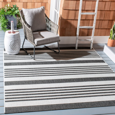 Marquart Performance Striped Indoor/Outdoor Area Rug