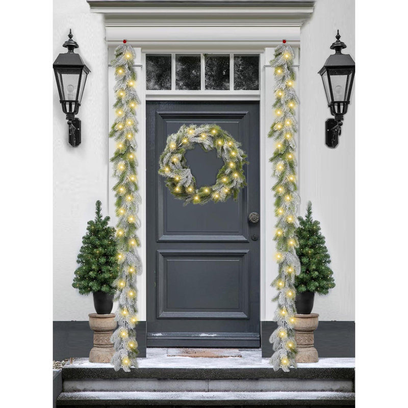 Real Touch Norfolk Snow Pine Garland
