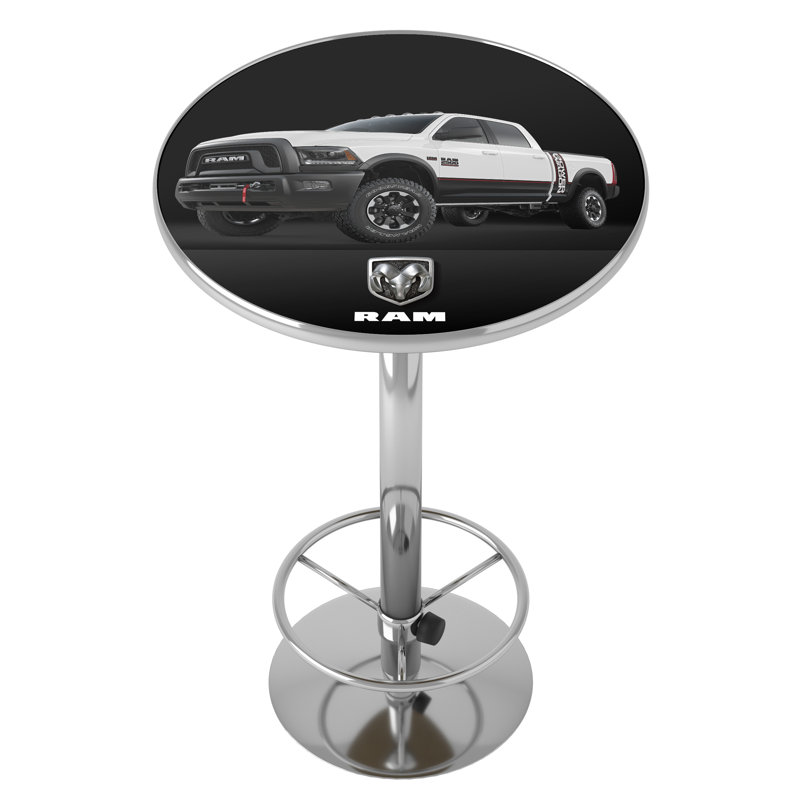 Round with Steel Base Dining Table