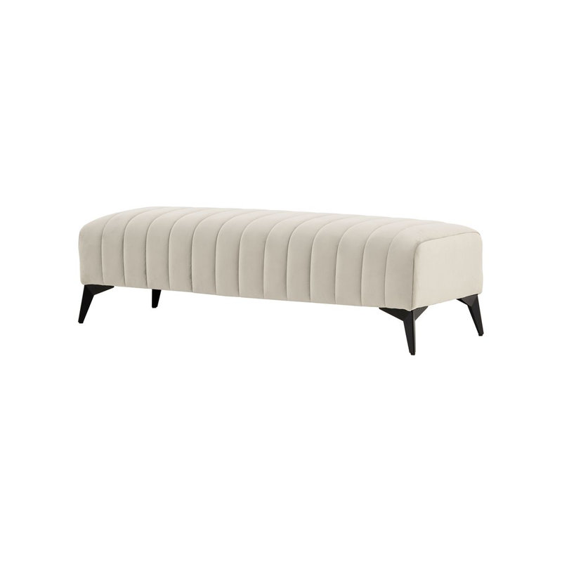 Spreckels 22cm Wide No Pattern Footstool Ottoman, Beige