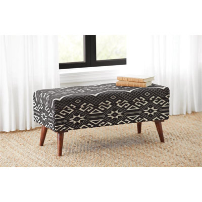 Marbella Cotton Upholstered Storage Bench