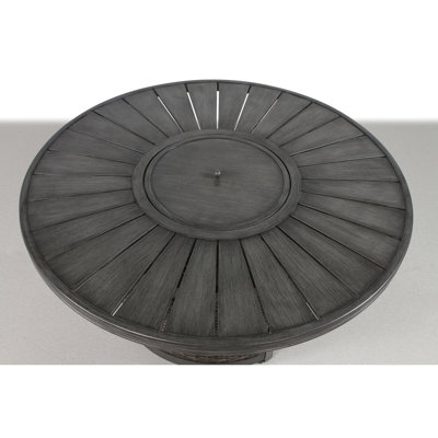 Foyer de table au propane 52 W x 25 H, aluminium, 60000, chaleur et rouille, gris mélangé, foyer d'extérieur pour l'extérieur, 25 heures, lieu de rassemblement pour