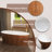 63" Solid-surface Freestanding Soaking Tub — White Interior Wood-grain Exterior With Recessed Dimple Texture Integrated Headrest