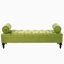 Banc rembourré en velours moderne avec coussins amovibles, repose-pieds confortable pour l'intérieur-129407981