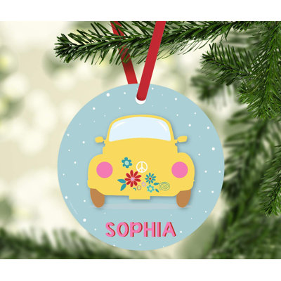 3.5'' Metal People Ball Ornament