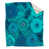 Cyan Blue Floral