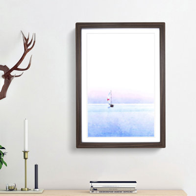 Sailboat Upon the Ocean - Picture Frame Graphic Art Print