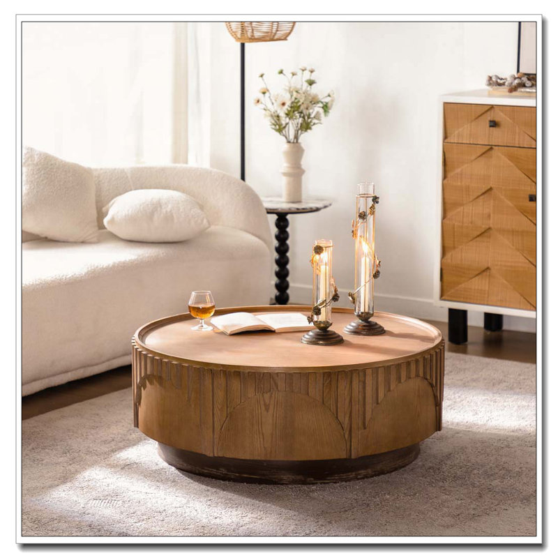 Round Wood Coffee Table