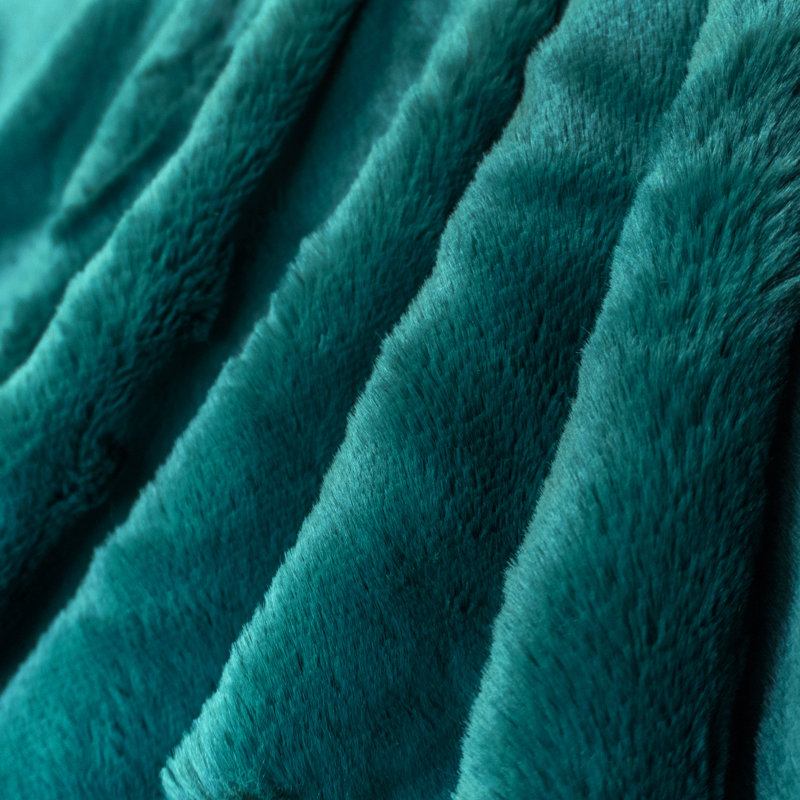 Knitted Throw Blanket, Green