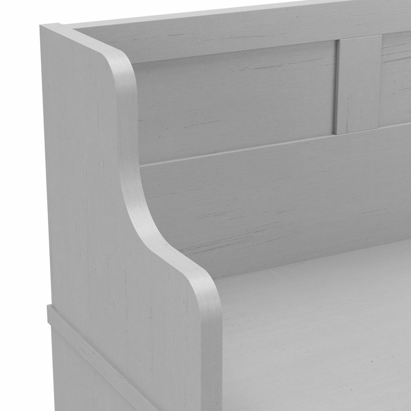 Banc à chaussures, dossier et portemanteau 40 W Arulappu, Gris Cape Cod