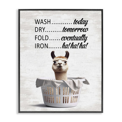 Giclée encadrée «Funny Laundry Timing», par Lettred and Lined