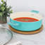 Casserole en céramique antiadhésive de 5 pte avec couvercle en sarcelle Martha Stewart Everyday Rexford-94491996