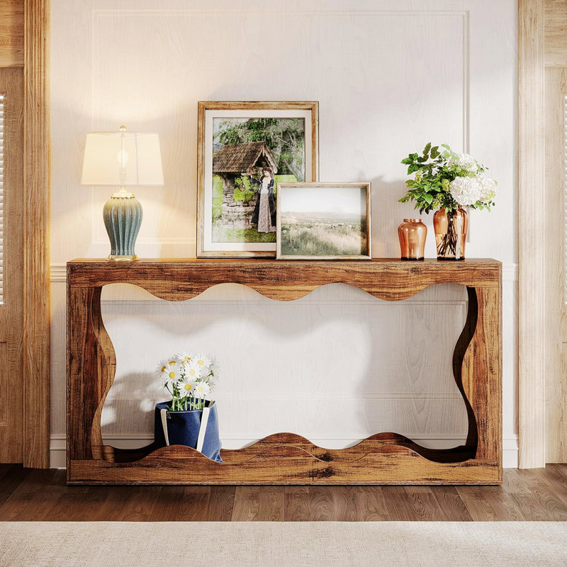 Console Farmhouse, console étroite pour le salon du vestibule