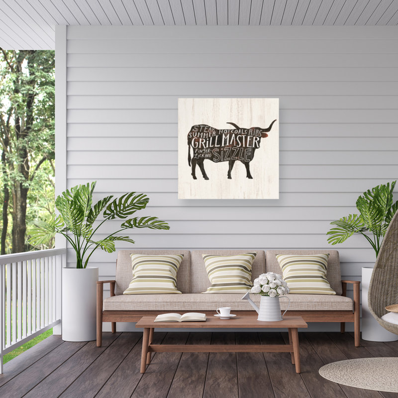 Toile pour l'extérieur «Farmhouse BBQ I» de Victoria Borges, H 24 po x l 24 po x P 1,5 po