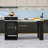 Kitchen Island with Extendable Dining Table, 2 Drawers, Power Outlet and Side Open Shelves-1763078617