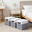Extra Large Storage Baskets With Lids 8 Pack, 33 QT Stackable Closet Organizers And Decorative Storage Bins For Clothes, Toys, Towels And Blankets, Durable Fabric With Handles