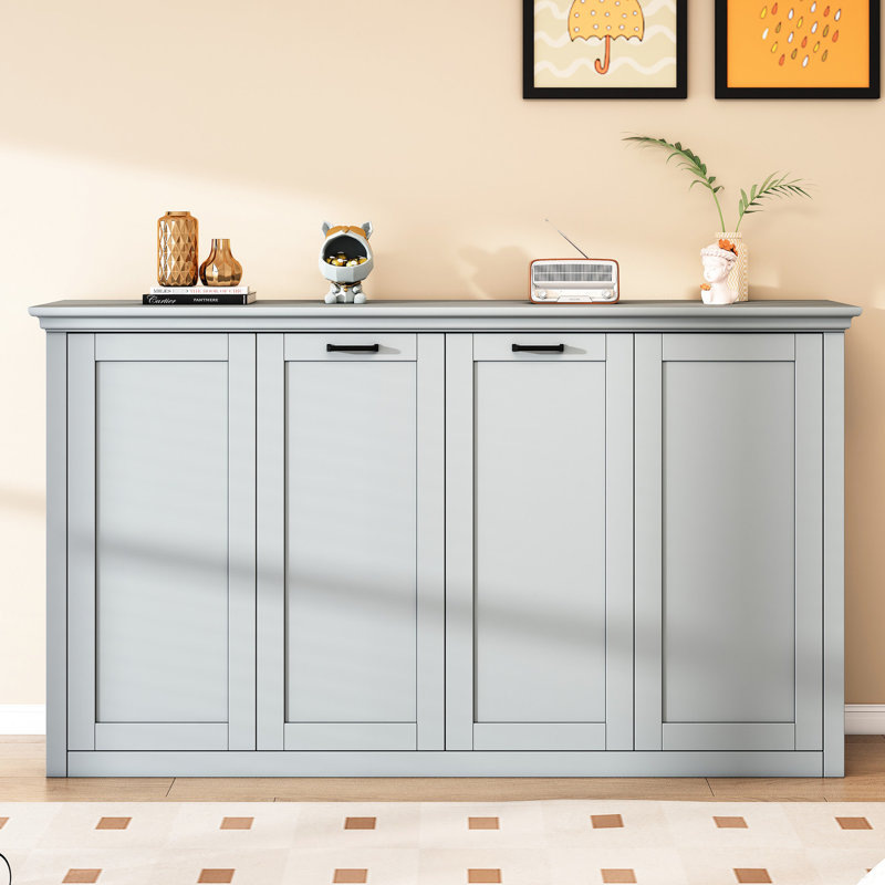 Gray Folding Twin Bed - Robust, Space Maximizing Cabinet, Stable, Optimizing