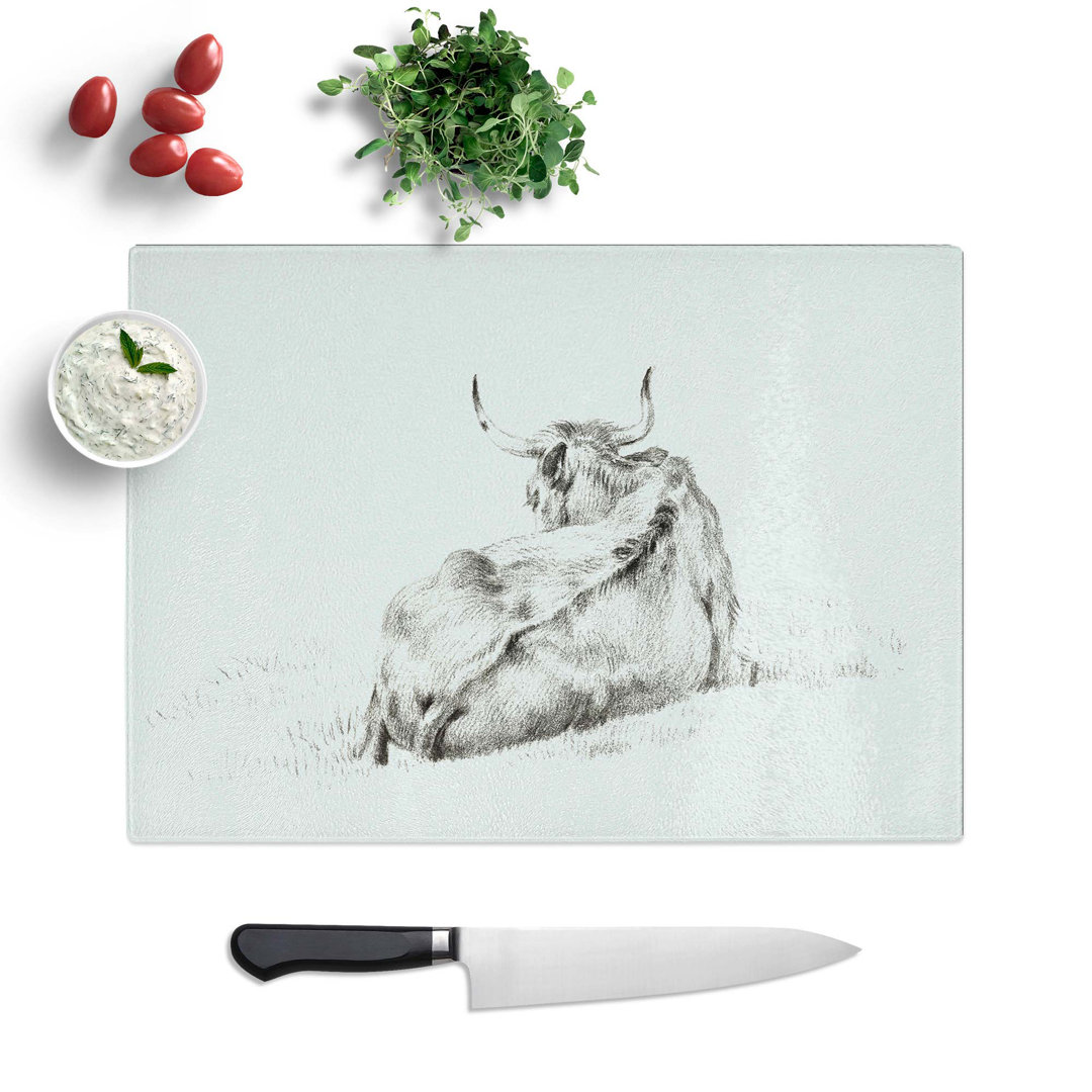 Glass Lying Cow by Jean Bernard Chopping Board