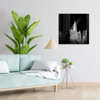 The Wrigley Abstract Geometric Modern Architecture City Wall Art 1 Piece Wrapped Canvas Wall Art