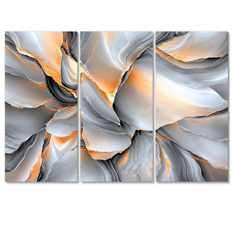 Ensemble d'art mural, "Fractals", Toile tendue, H 28 po x l 36 po, Ne s’applique pas