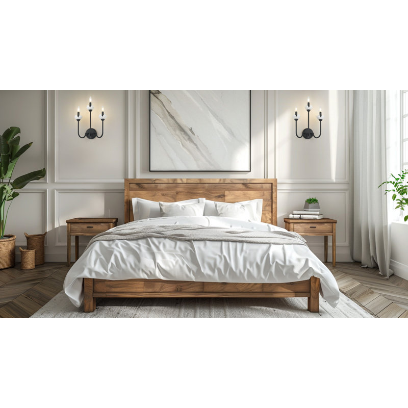Applique murale texturée Burgett, Noir mat, H 16,25 po x l 15 po x P 8 po, Trois lumières