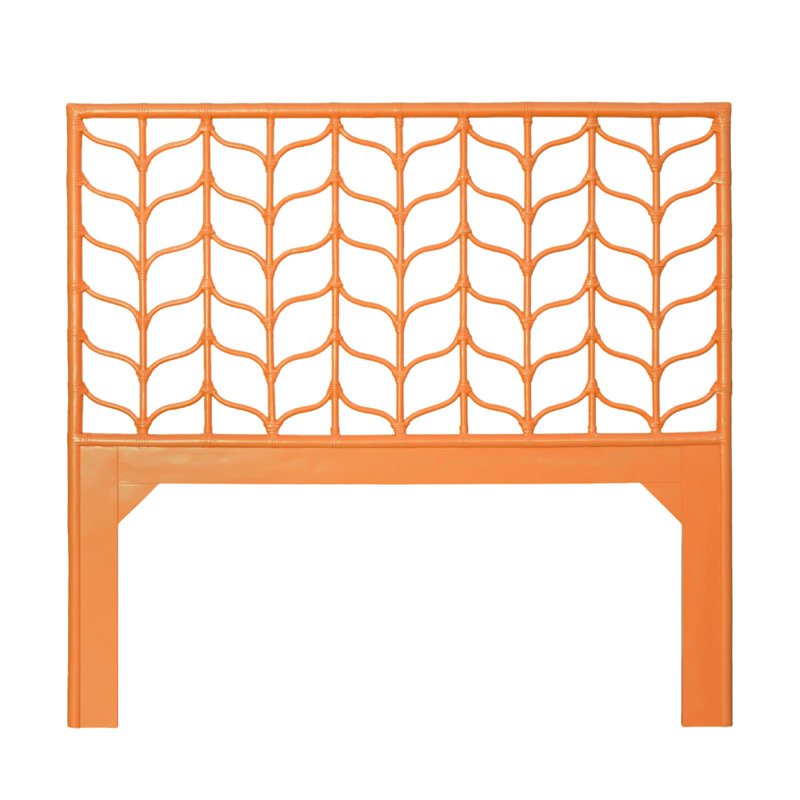 Ivy Twin Platform Bed, Citrus Orange, Queen, Citrus Orange
