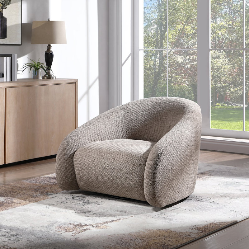 Fauteuil d'appoint Zoey avec pivot, Beige