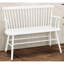 Chaise de style blanc en bois avec dossier et accoudoirs à broche, durable pour la maison