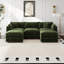 Canapé-lit en chenille moderne avec repose-pieds-1006864275-1006864276