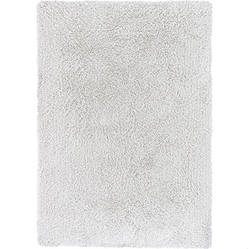 Tapis blanc en coton tissé à la main Ellington, Rectangulaire 2 pi x 3 pi, Blanc