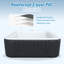 Blue Elephant 220 Volt 4 Person 130 - Jet Polyvinyl Chloride (PVC) Square Inflatable Hot Tub in Black