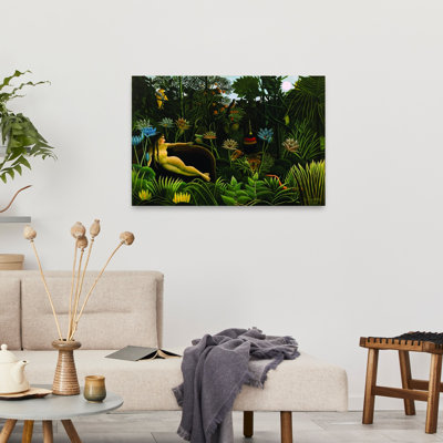 The Dream, 1910 Classic Dreamy Abstract Bird Forest Nature Wall Art Print by Henri Rousseau - Wrapped Canvas Print