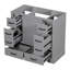 Meuble-lavabo 36 po, finition grise, 6 tiroirs, tablette réglable, armoire moderne en bois massif, gris-1743374301-1743374302