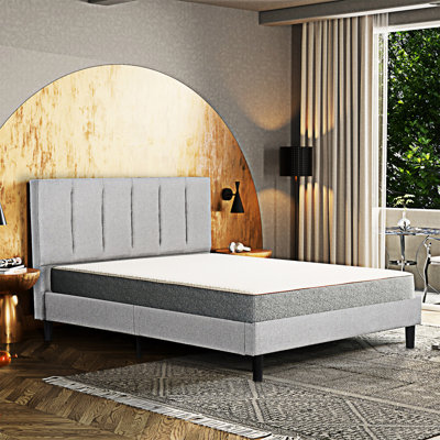 Upholstered Full Size Platm Bed Frame
