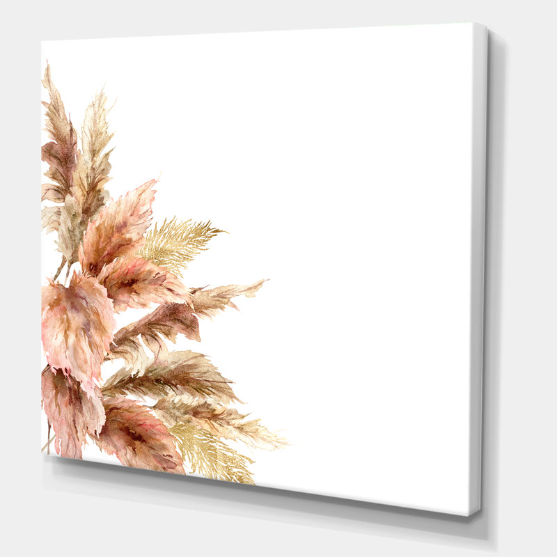 «Exotic Dry Pampas Grass», reproduction d'art sur toile tendue, H 36 po x l 36 po x 1,5 po