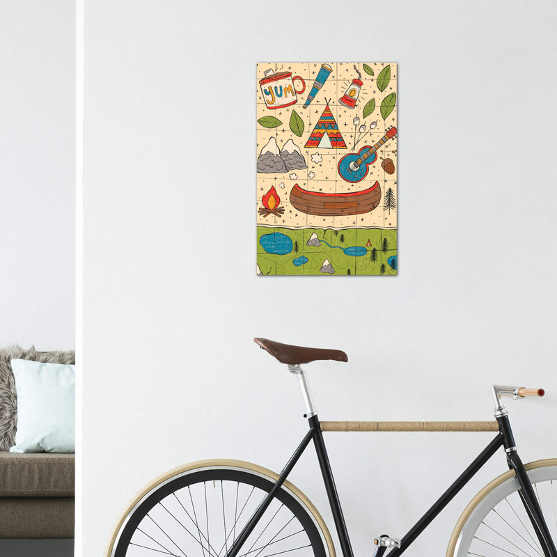 «Everyday Big Adventure II» par Lisa Barlow - impression d'art graphique, H 12 po x l 8 po x P 0,75 po, Toile tendue