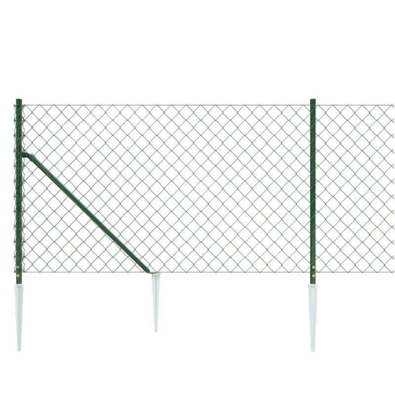 Brealynn Metal Fencing, 180cm H x 2500cm W, Green