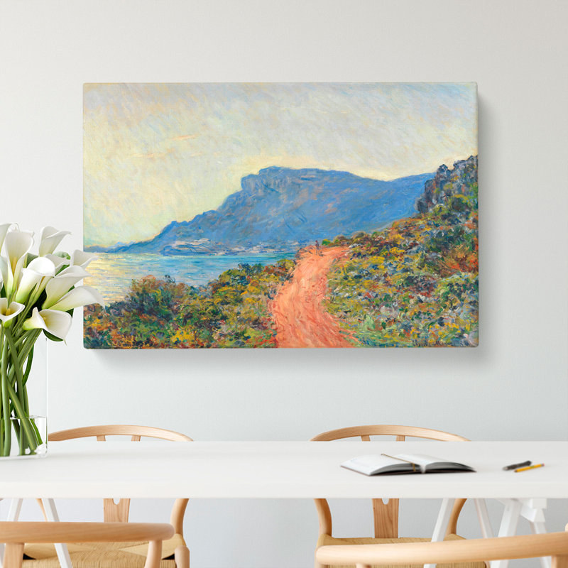 La Corniche Near Monaco by Claude Monet - Wrapped Canvas Painting, 35cm H x 50cm W x 3cm D