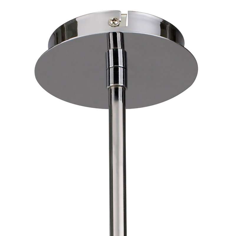 Watchman 6 - Light Shaded LED Chandelier, Polished Chrome