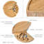 Bamboo Cheese Board and Cheese Tool Set - 37cm Round Charcuterie Board with Slide-Out Drawer - Wooden Cheese Board Gift Set